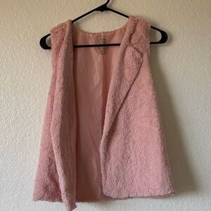 Faded Glory Light Pink Vest Faux Fur Lining Academy, Preppy
size XL /XG  14 / 16